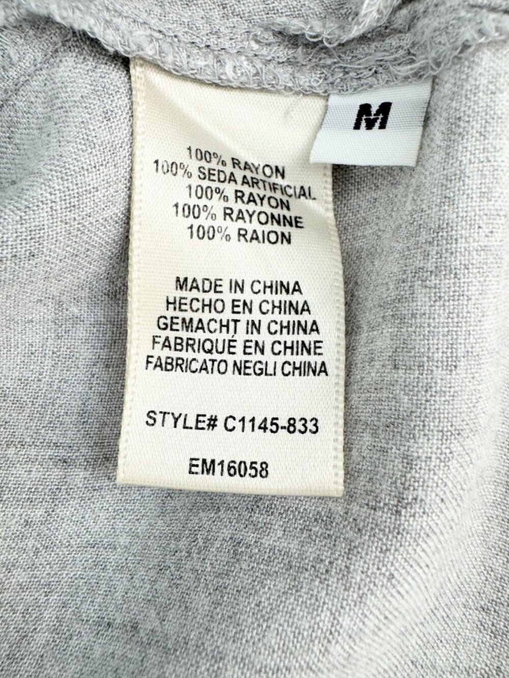 Cloth & Stone Super Soft Gray Button Down Shirt M Relaxed Utility Blouse - Picture 9 of 9